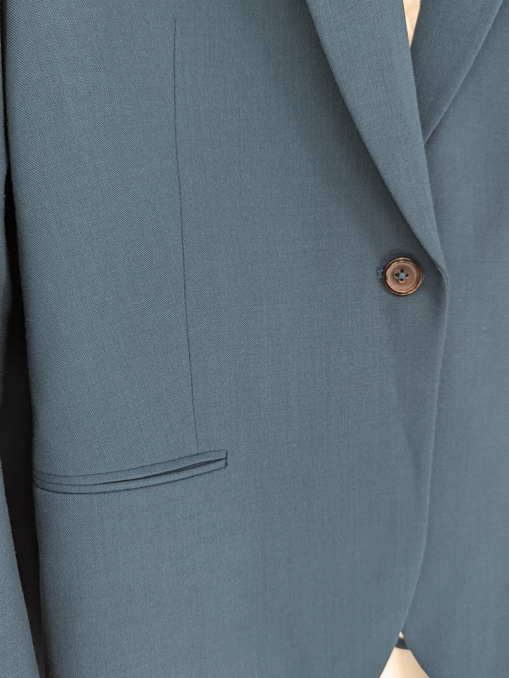 11674 Men's Paul Smith The Soho Tailored Fit 2 Piece Wool Suit Teal size 42/44 - Picture 5 of 16